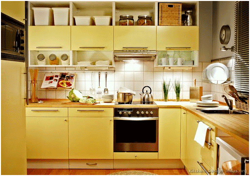 Sunny yellow Kitchen Cabinet Colors Trends