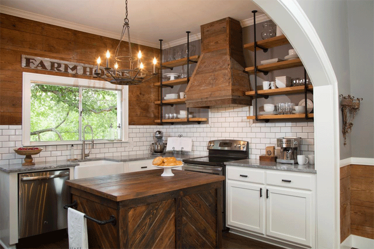 Upper kitchen island creative storage ideas