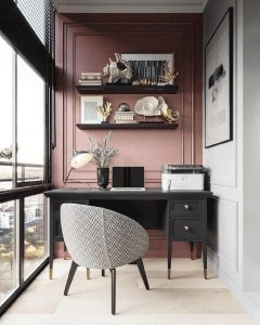 Feminine home office design