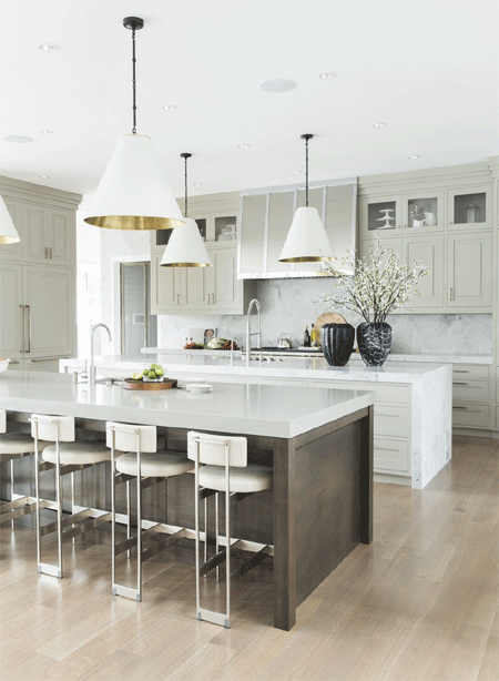 kitchen appear sleek and clean.