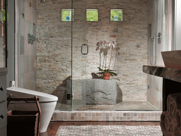 The luxury bathroom design