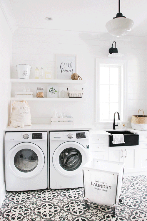 mudroom and laundry room