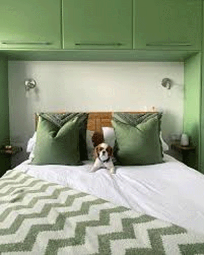 Relaxing Green Bedroom Design
